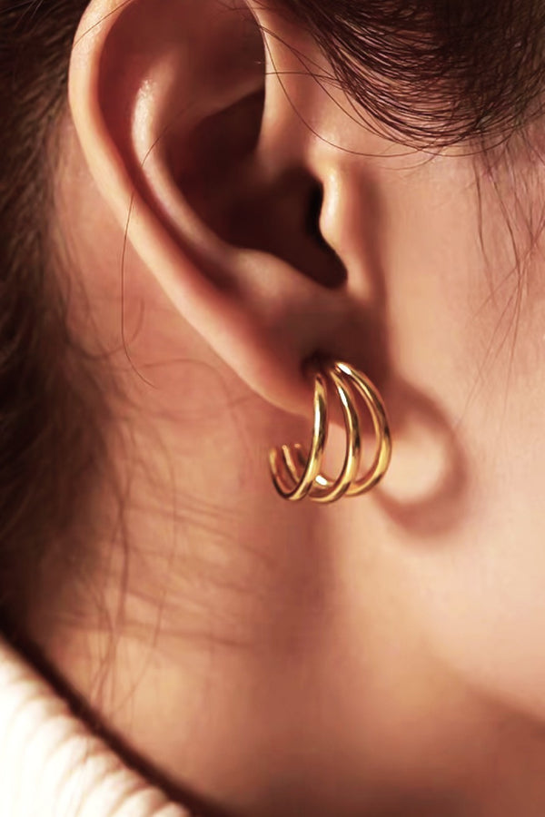 Gold Stainless Hoops