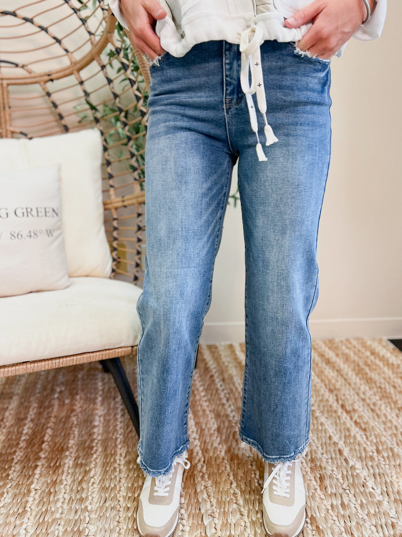 Petra High Rise Classic Straight Denim Jeans