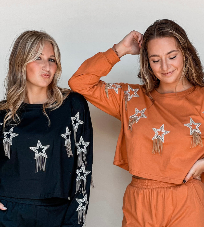Star of the Show Fringe Sweater Top