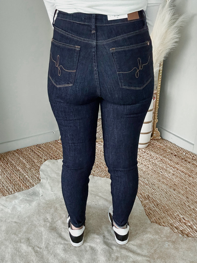 Harper High Waist Embroidered Back Pocket Skinny Jean - Judy Blue
