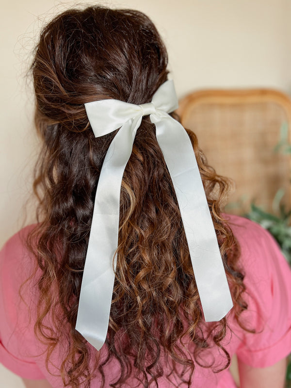 Silky Satin Bow Hair Clips