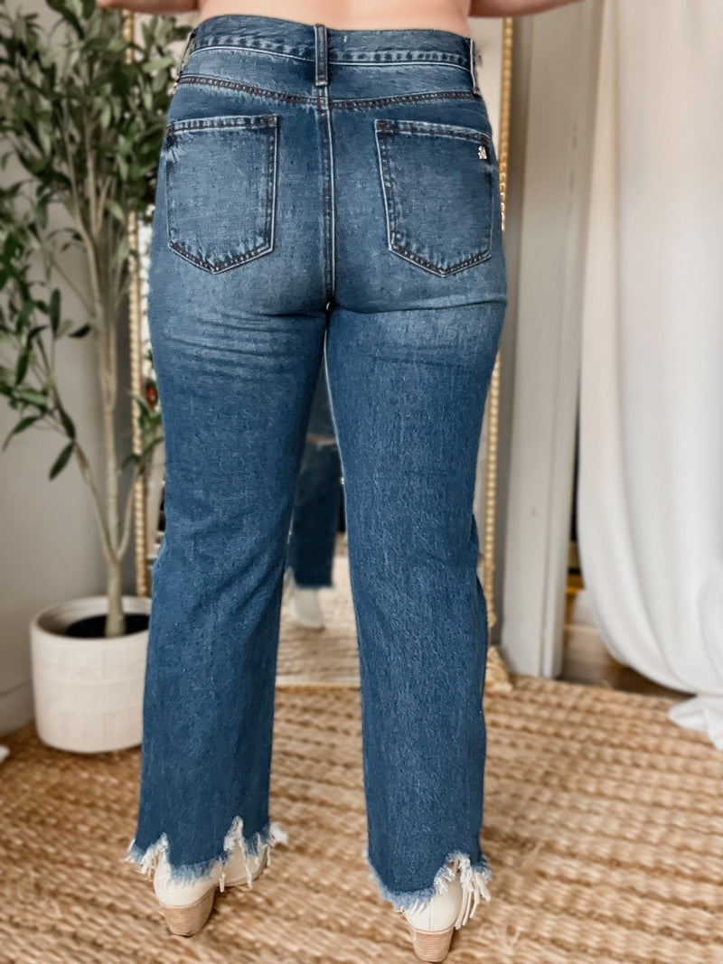Dad Jeans With Inner Side Button Fly