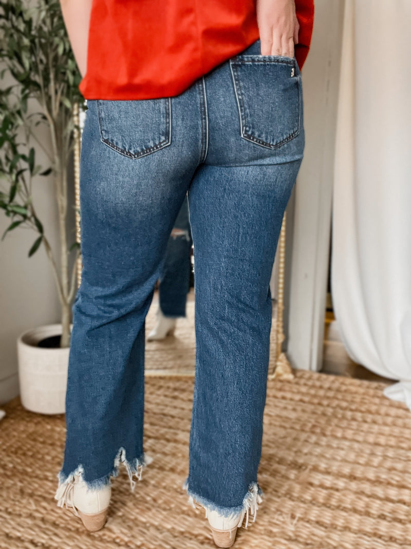 Dad Jeans With Inner Side Button Fly
