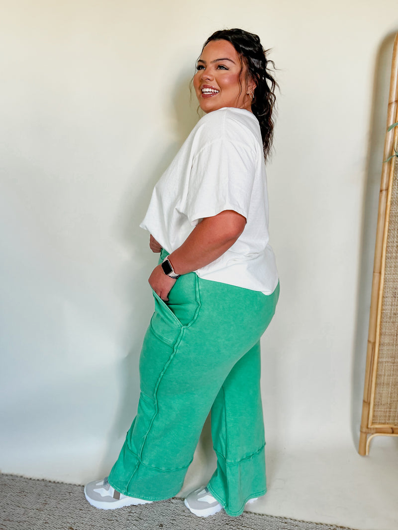 Washed Cotton Terry Knit Lounge Pants (S-XL)