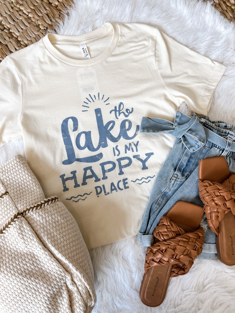 Lake is my Happy Place Graphic Tee (S - 3X)