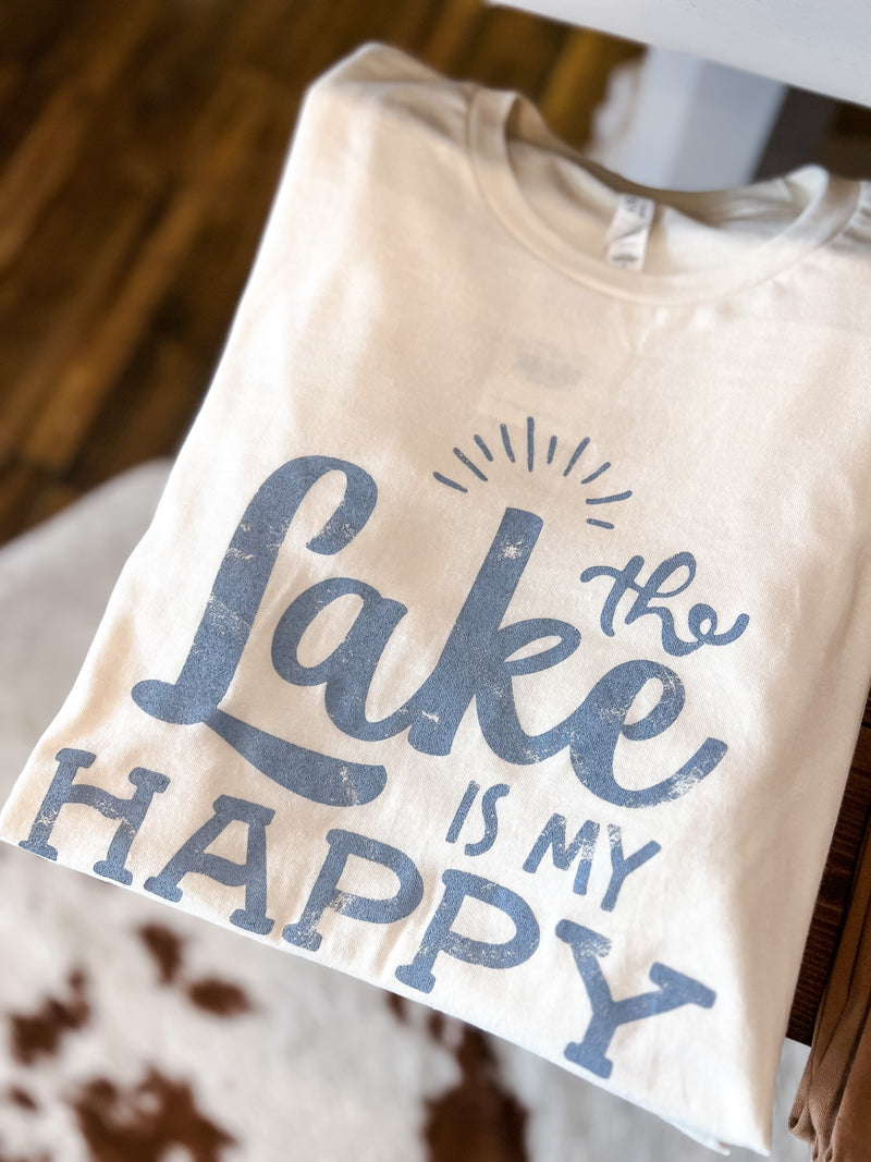Lake is my Happy Place Graphic Tee (S - 3X)