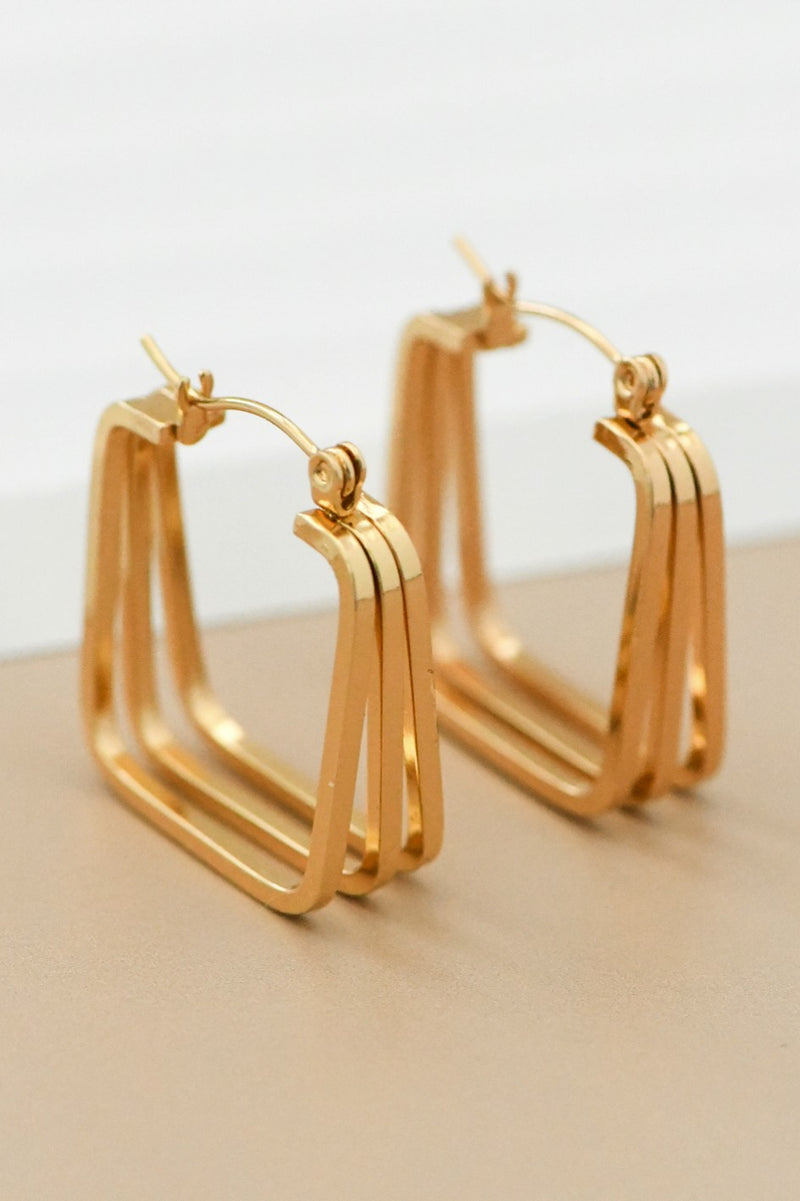 Gold Stainless Steel Hoops