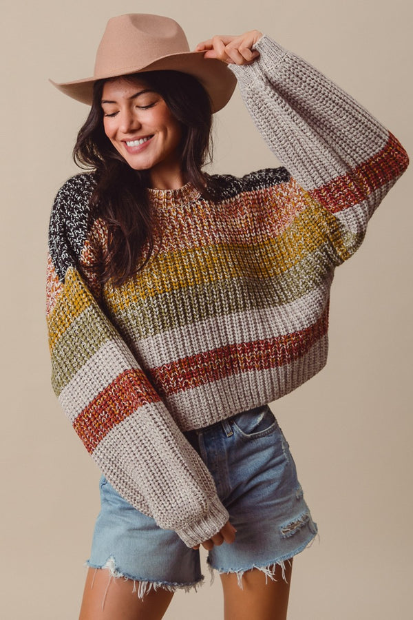 Multi color Striped Sweater