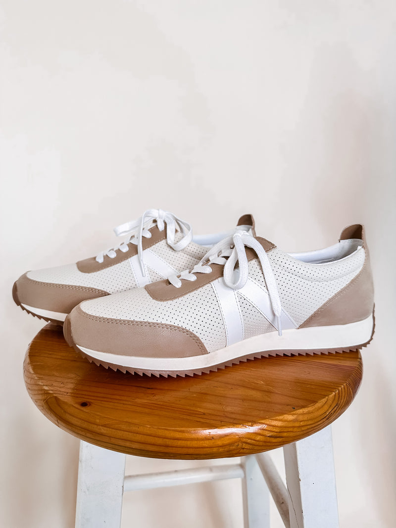 Kable Ivory Accent Lace-Up Sneaker