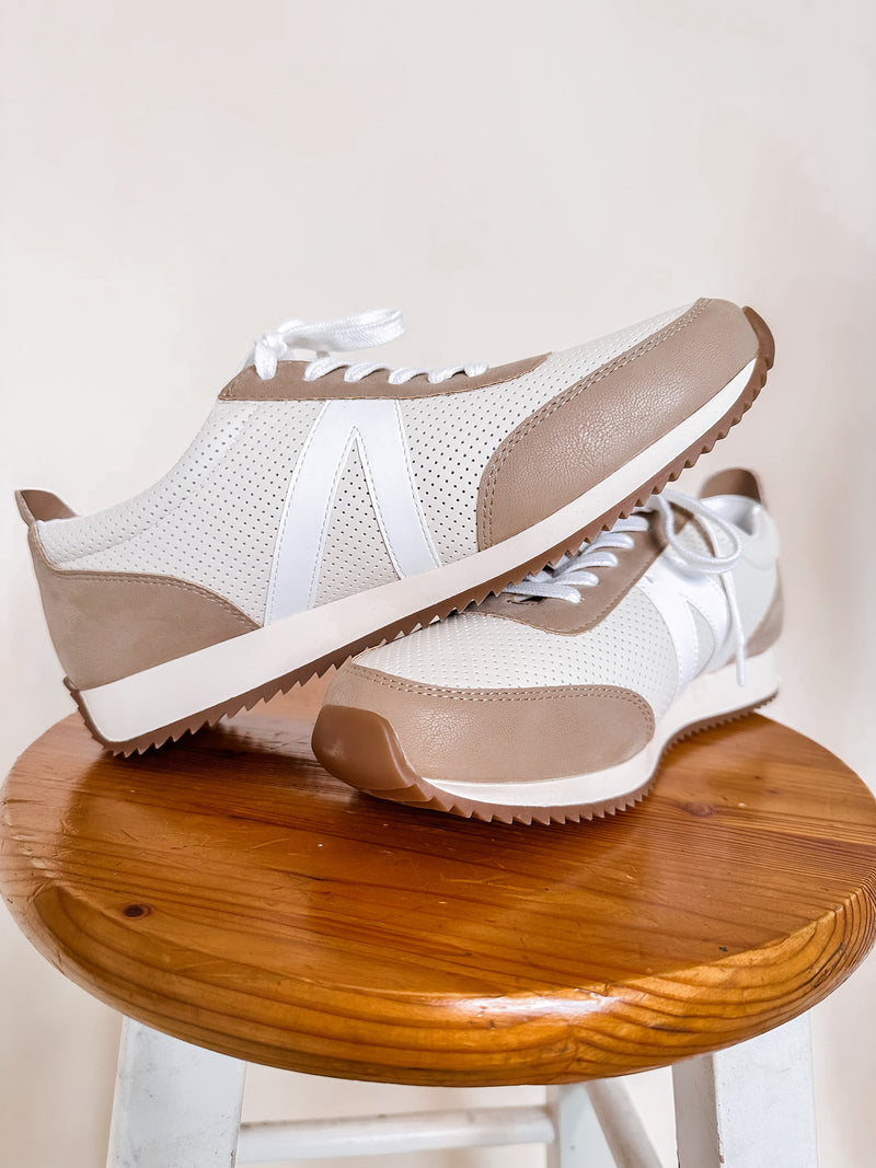Kable Ivory Accent Lace-Up Sneaker